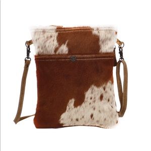 Myra Bag White & Cocoa Cross Body Bag S-1425